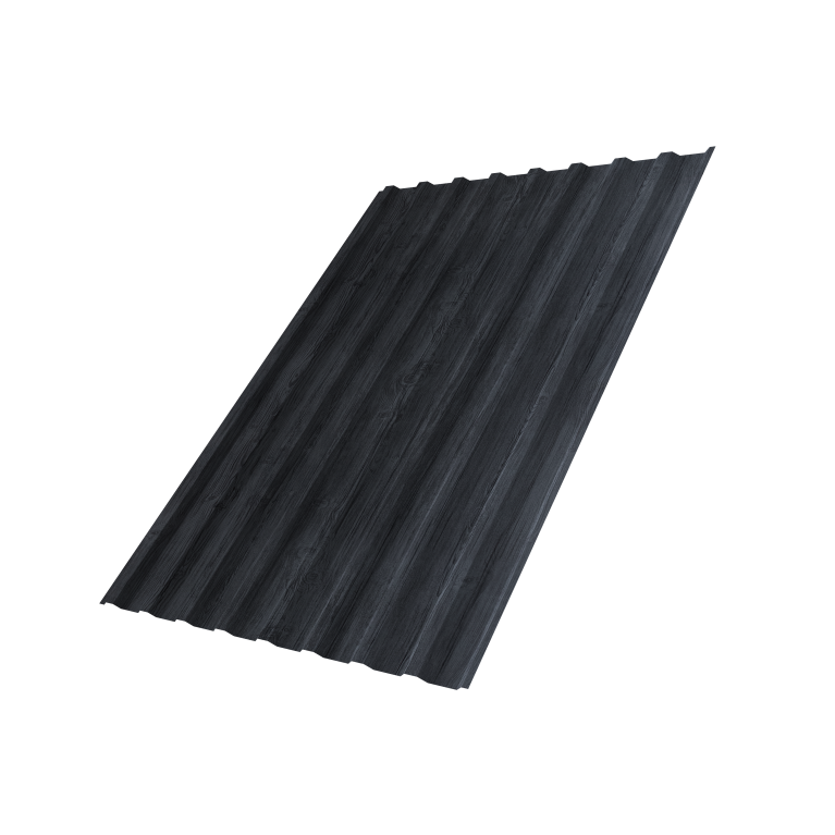Профнастил С20B 0,45 Print Premium Grey Wood TwinColor