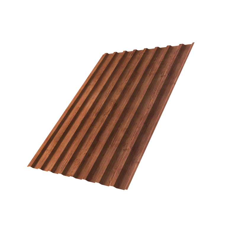 Профнастил С20B 0,45 Print Premium Rowan Wood Intense FTC