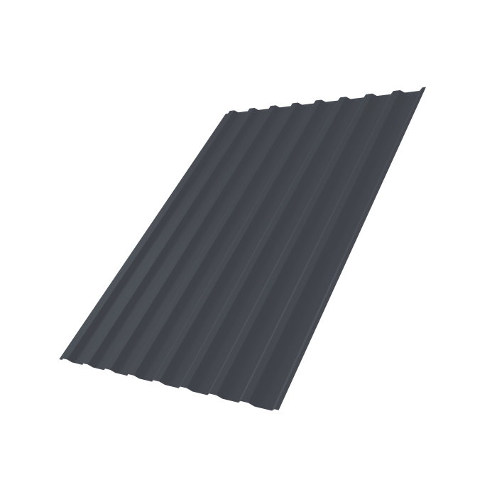 Профнастил С20B 0,5 Satin Matt RAL 7024 мокрый асфальт