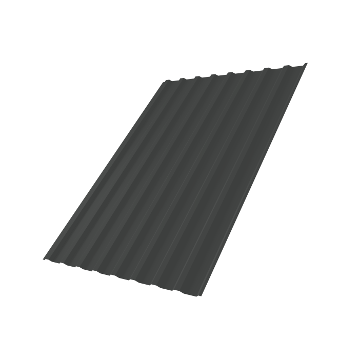 Профнастил С20B 0,5 Satin Matt TX RAL 7016 антрацитово-серый