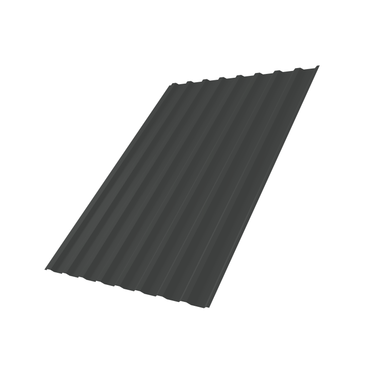 Профнастил С20B 0,5 Satin Matt TX RAL 7016 антрацитово-серый