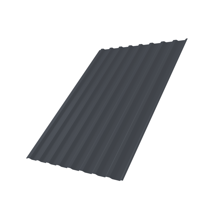 Профнастил С20B 0,5 Satin RAL 7024 мокрый асфальт