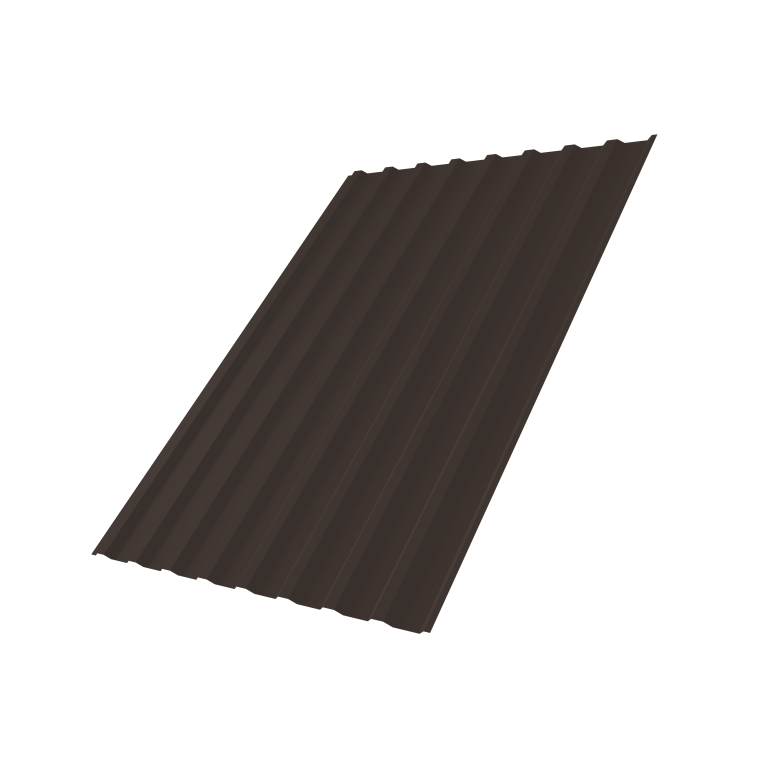 Профнастил С20B Grand Line 0,5 PurLite Matt RR 32 темно-коричневый