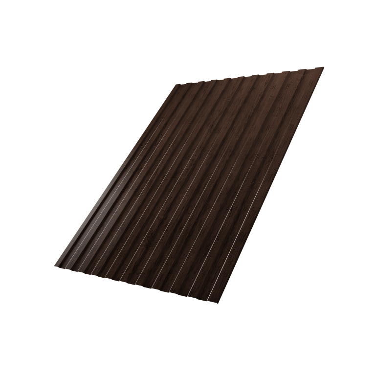 Профнастил С8A v01 0,4 Print Premium с пленкой Antique Wood TwinColor