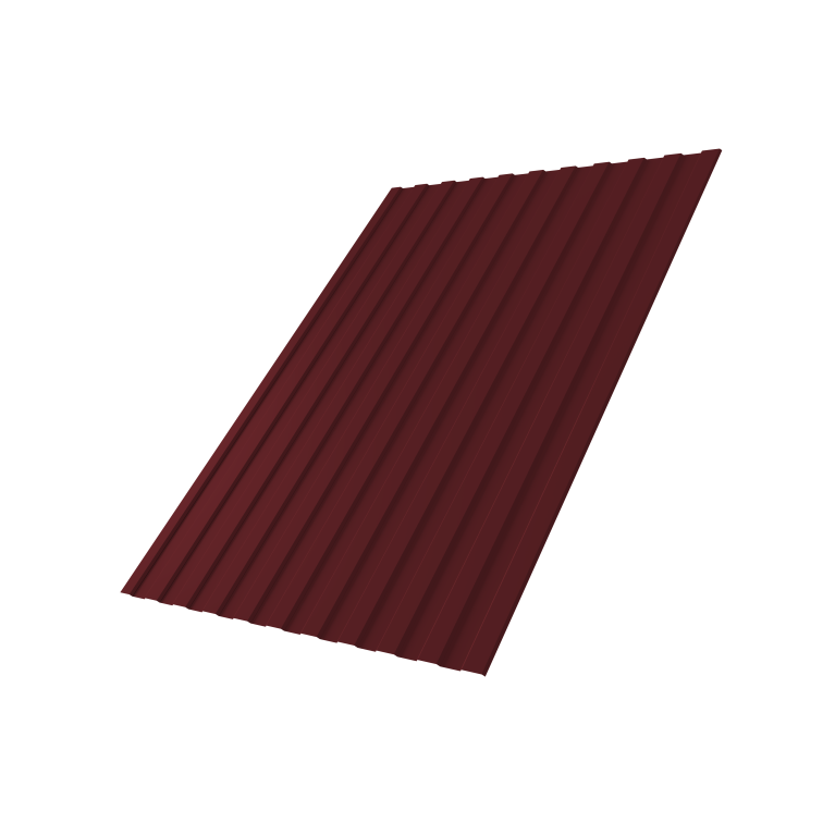 Профнастил С8A v01 0,45 PE-Double RAL 3005 красное вино
