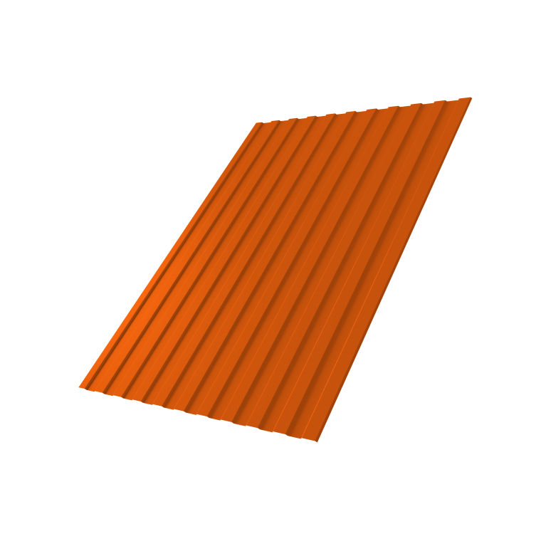 Профнастил С8A v01 0,45 PE RAL 2004 оранжевый