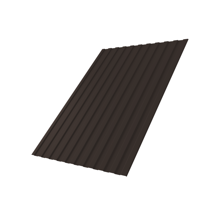 Профнастил С8A v01 0,45 PE RR 32 темно-коричневый