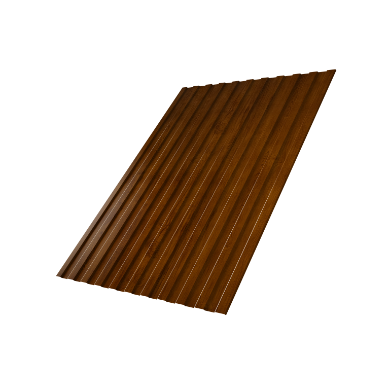 Профнастил С8A v01 0,45 Print-Double Premium с пленкой Golden Wood Intense F