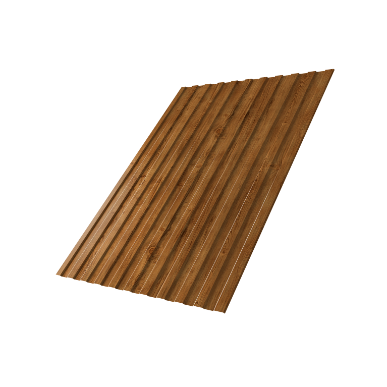 Профнастил С8A v01 0,45 Print Elite Golden Wood TwinColor