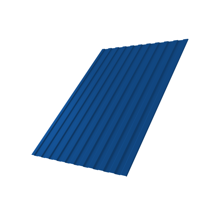 Профнастил С8A v01 0,5 Satin с пленкой RAL 5005 сигнальный синий